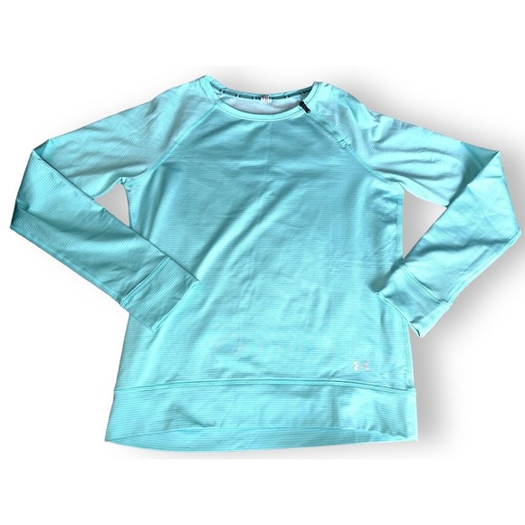 Under Armour Womens Activewear Small Sweatshirt Lot of 2 Full Zip Crewneck Blue - Picture 6 of 16